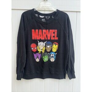 Marvel Comics Sweatshirt Womens Vintage Thor Iron Man Hulk Spiderman Sz M/L